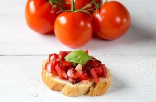 Bruschetta with tomato photo