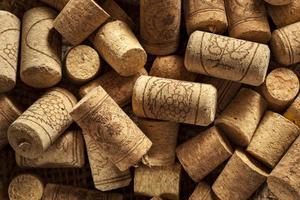 corchos de vino marrón rústico foto