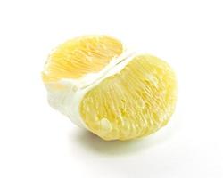 Pomelo (Citrus maxima or Citrus grandis) isolated on white backg