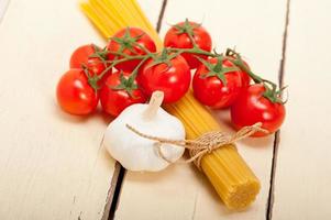 Italian basic pasta ingredients photo
