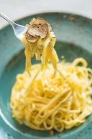 Dish of pasta with truffle