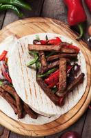Fajitas with grilled vegetable