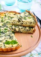 Feta cheese and spinach  tart, photo