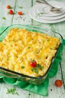 Casserole with pasta and minced meat photo