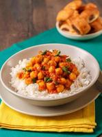 chickpea curry with basmati rice