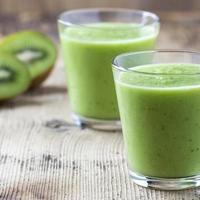 Green kiwi smoothie photo