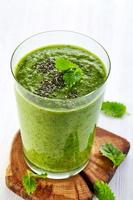 Healthy green smoothie photo