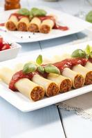 cannelloni on plate photo