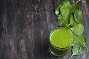 Green spinach smoothie photo