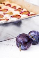 cake with plums photo