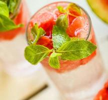 Detox water with watermelon and mint photo