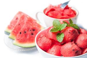 Food of watermelon on white bowl