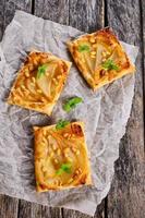 Tart with pears and nuts photo