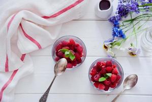 Fresh Organic Raspberries photo