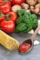 Spaghetti Sauce and Fresh Ingredients photo