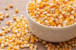 Bulk of corn grains photo