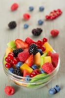 fruit salad in a glass bowl photo
