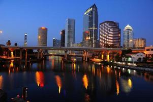 Downtown Tampa Skyline at Night