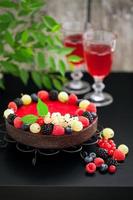 Chocolate raspberry tart
