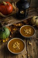 Halloween pumpkin soup photo