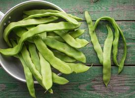 the pods of green beans photo
