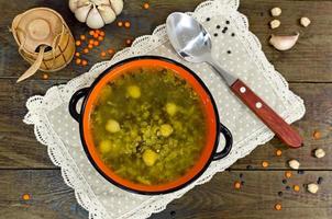 Chickpea and lentil soup photo