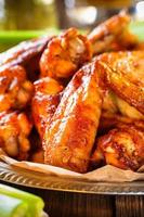 Roasted wings with sauce photo