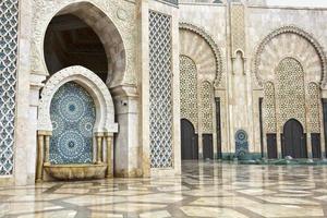 Detalle de la mezquita de Hassan II en Casablanca, Marruecos