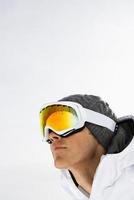 Close-up Portrait of Male Skier photo