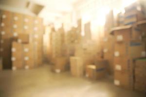 Blurry warehouse