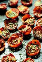 tomates cherry al horno foto
