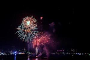 Fireworks celebration in the  city