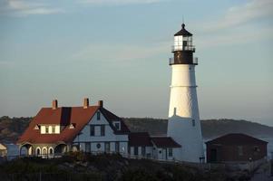 Portland Head Lighthouse bathed in late afternoon sun photo
