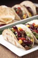 taco with beef and vegetables photo