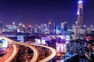 Vista de ángulo alto de Bangkok foto