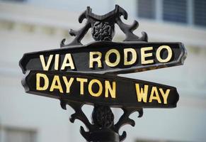 Via Rodeo and Dayton Way Sign, Beverly Hills, California