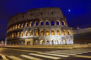 Colosseum at dusk in Rome