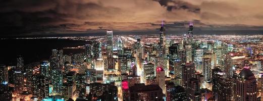 panorama del horizonte urbano de chicago