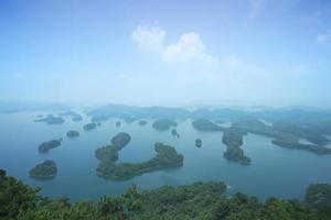 aerial view of Qiandao Hu lake,landmark of Zhejiang,China photo