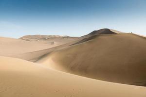 Sand dunes in Dunhuang, Gansu of China photo