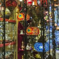 Various old lamps on the Grand Bazaar in Istanbul photo