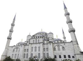 Mezquita Azul y cielo blanco, Estambul, Turquía foto
