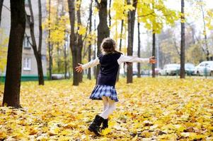 Child girl in park