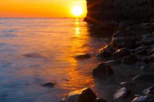 sunset  sea photo