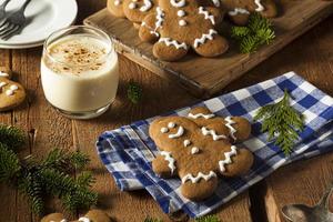 Homemade Decorated Gingerbread Men Cookies photo