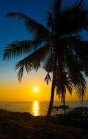 hermosa puesta de sol tropical foto