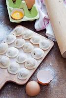 Raw Homemade dumplings