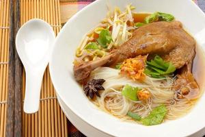 The stewed duck noodles with entrails
