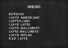 menu de cafe foto