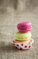 traditional french colorful macarons photo